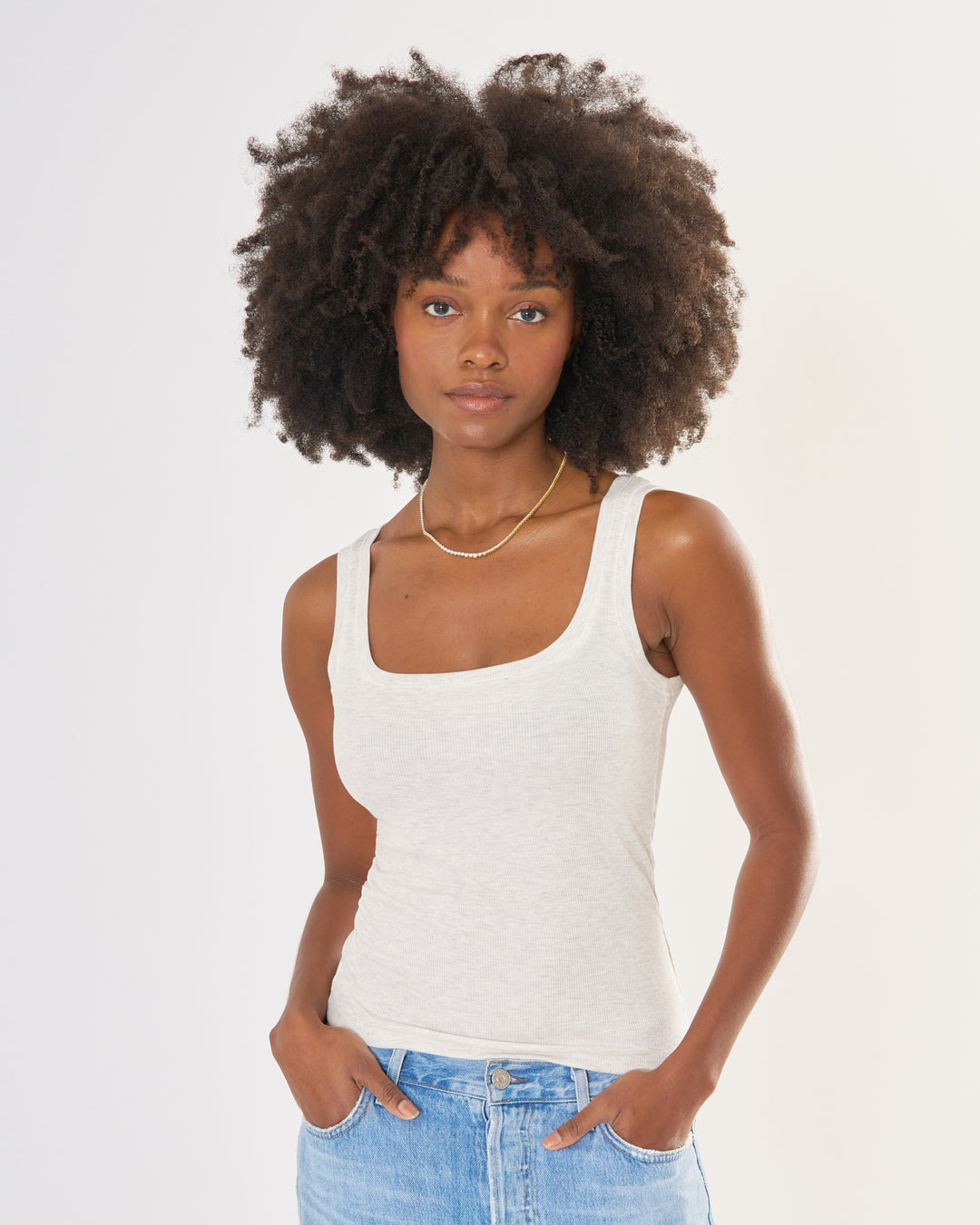 Franklin Ribbed Square Neck Tank